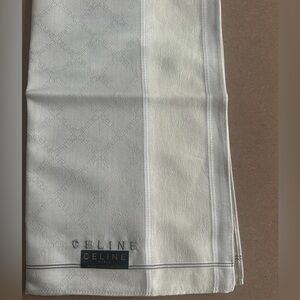 Celine Triomphe cotton handkerchief scarf 19 inches new